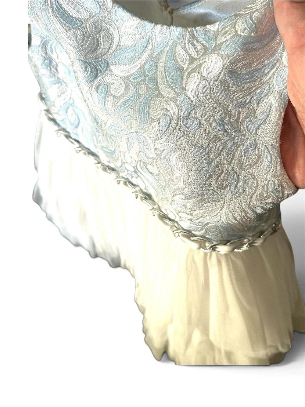 Couture Princess Light Blue and White Tulle Dress